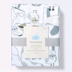 Cloud Island Fitted Crib Sheet Animals